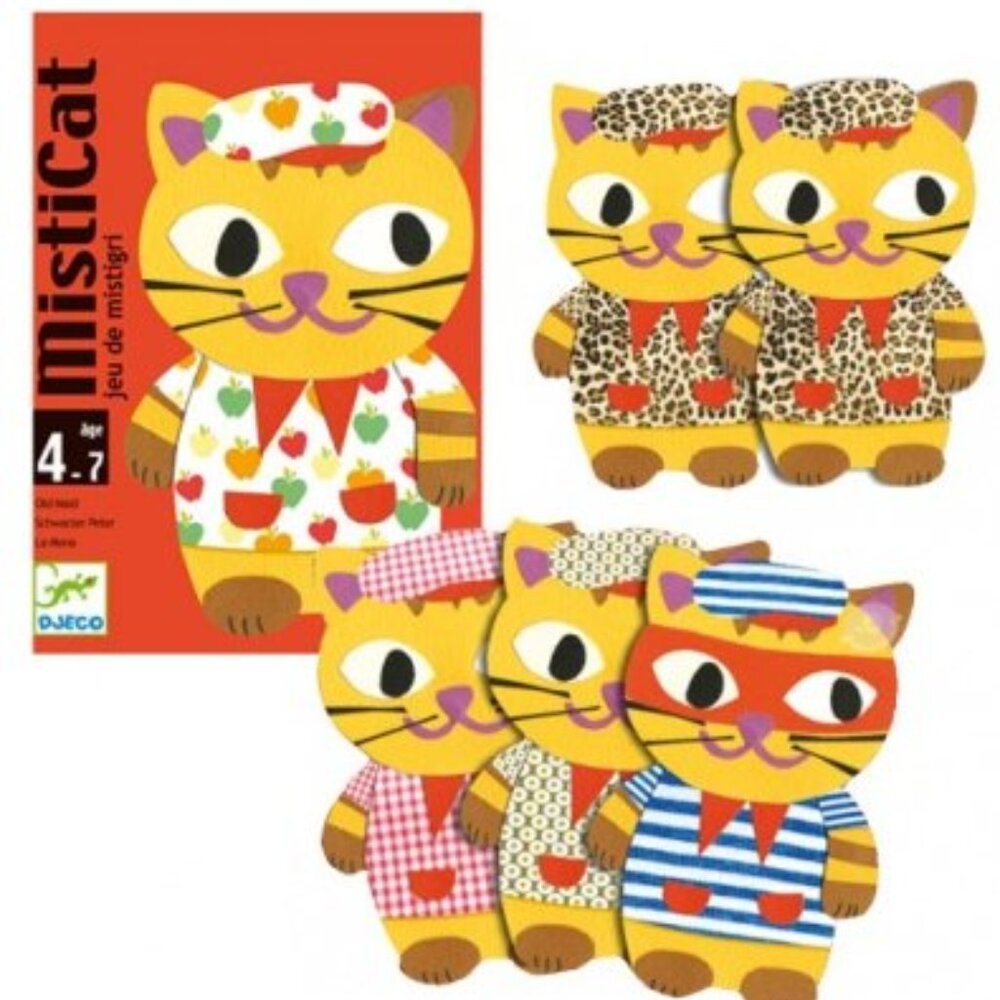 Djeco Old Maid Card Game Misticat (MULTILINGUAL) for Age 4+ New Sealed